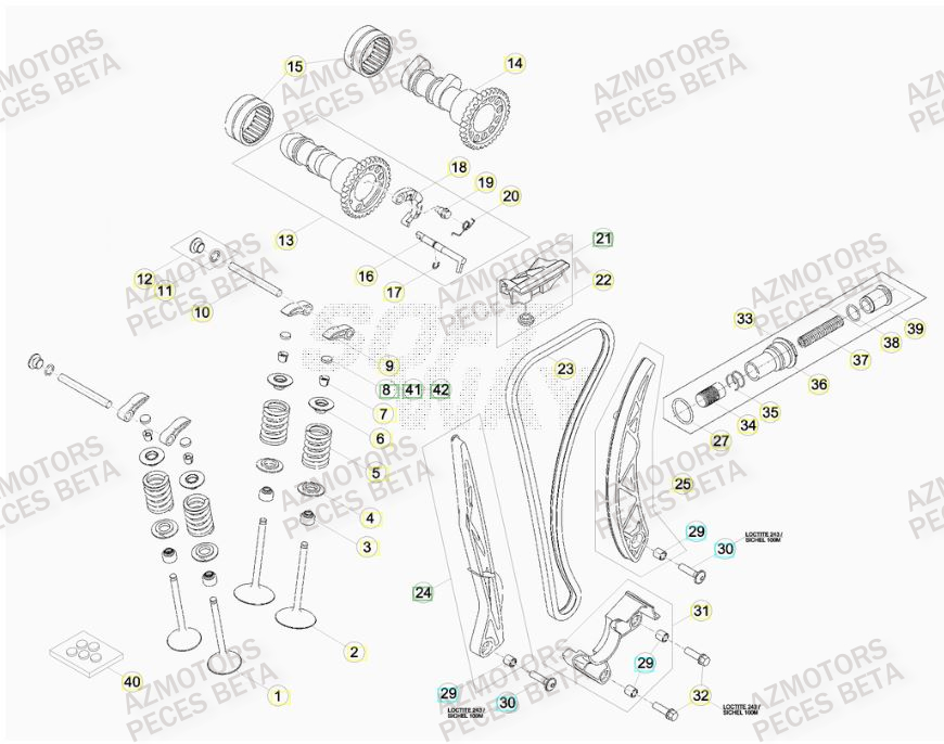 BOUCHON ARBRE COUVERCLE D EMBRAYAGE BETA pour DISTRIBUTION de 430 RR RACING 15