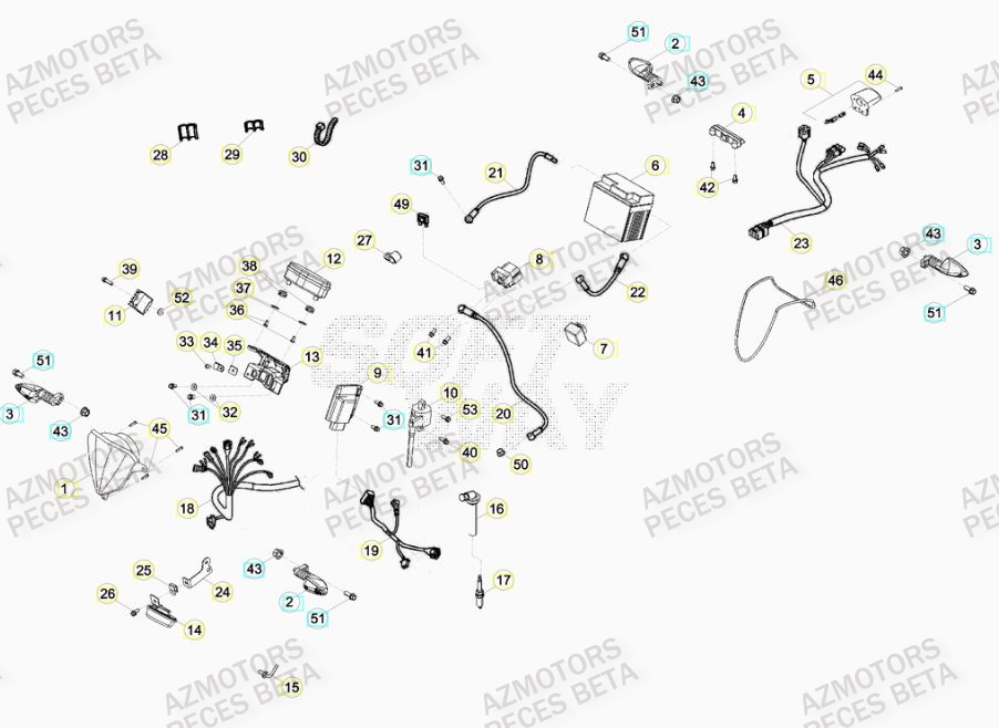 EQUIPEMENT_ELECTRIQUE BETA Pièces BETA RR FACTORY 430cc 4T -(2015)