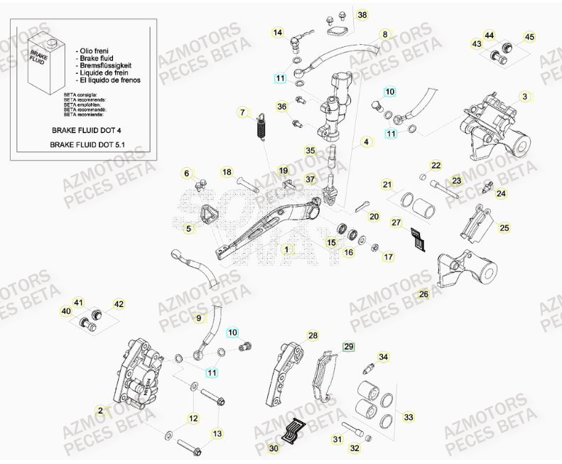 FREINS BETA Pièces BETA RR FACTORY 430cc 4T -(2015)