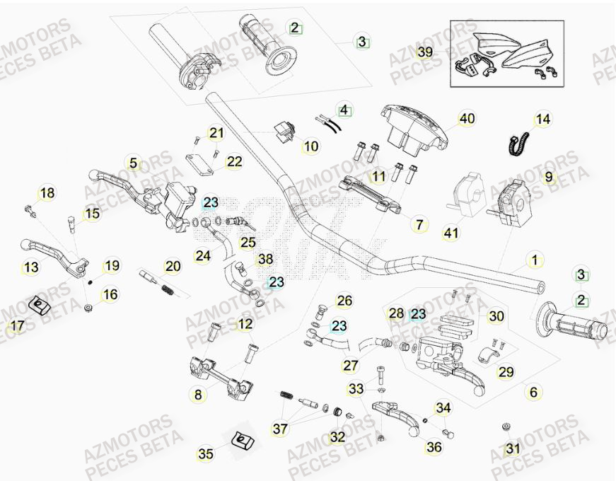GUIDON BETA Pièces BETA RR FACTORY 430cc 4T -(2015)