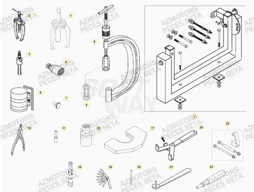 Outils BETA Pièces BETA RR 4T RACING 430 -(2015)

