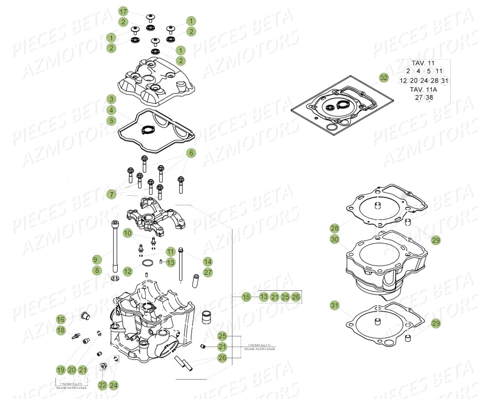 BOUCHON ARBRE COUVERCLE D EMBRAYAGE BETA pour CYLINDRE CULASSE de 430 RR RACING 17