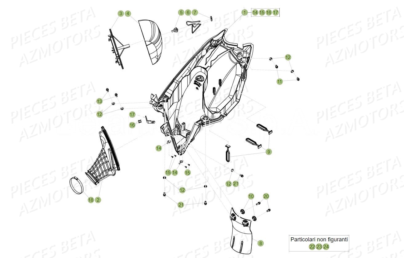 FILTRE AIR BETA pour FILTRE A AIR de 430 RR RACING 17