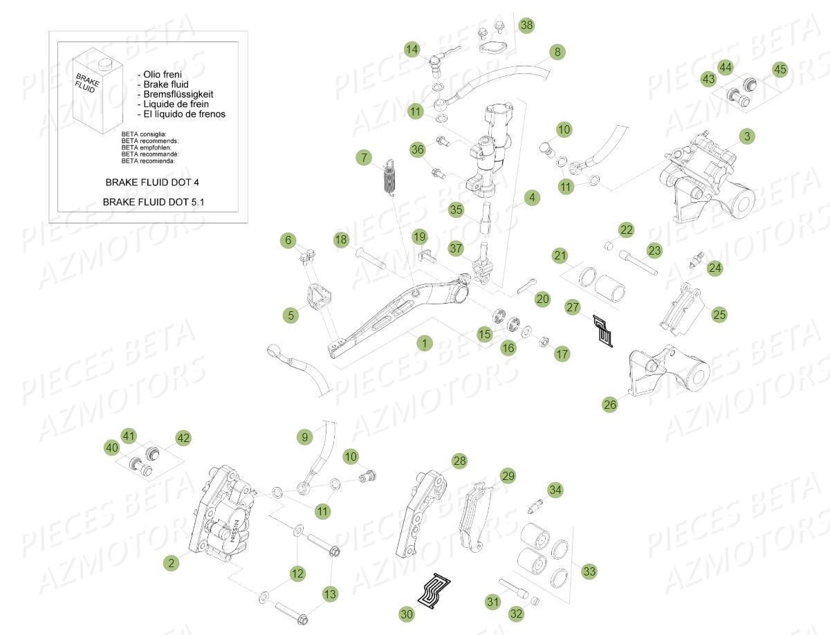 Freins Pedale De Frein BETA Pièces BETA RR 4T 430 RACING - (2017)

