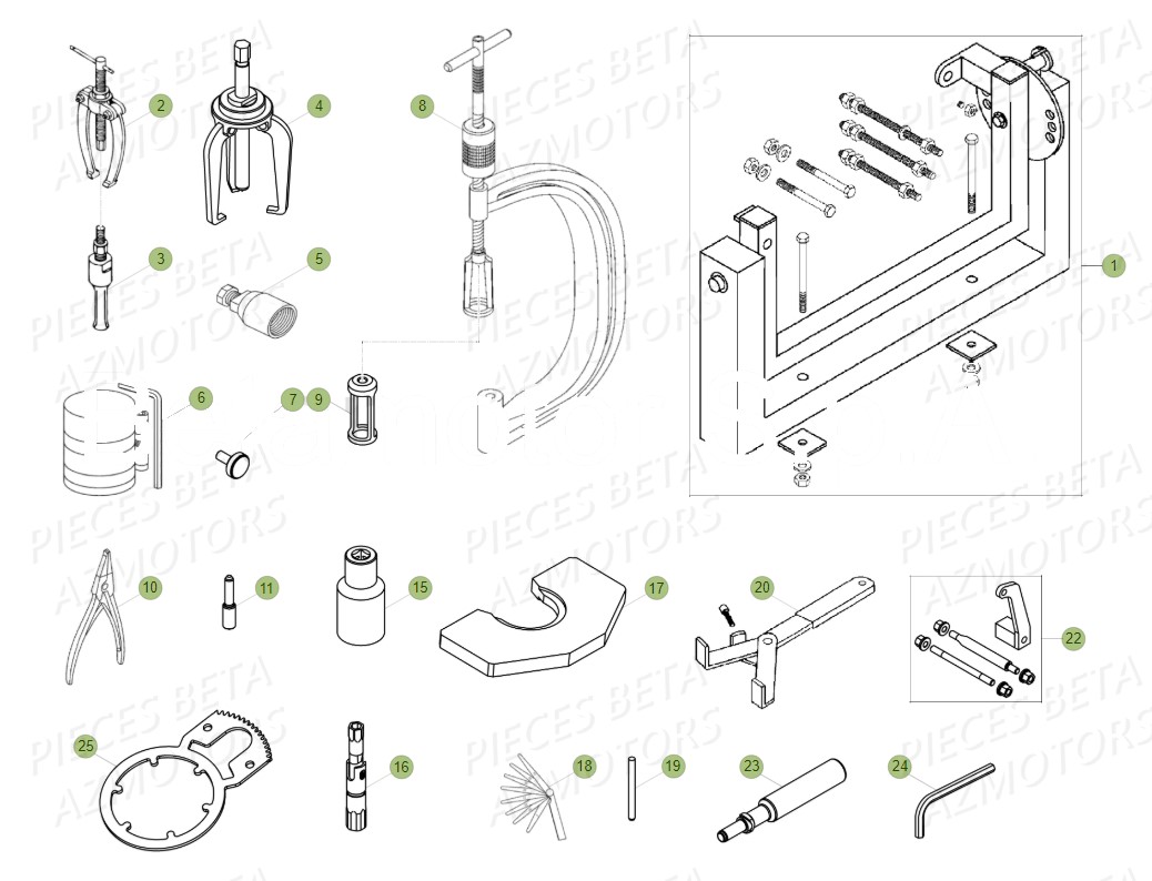 OUTILLAGES SPECIAL BETA 430 RR RACING 17