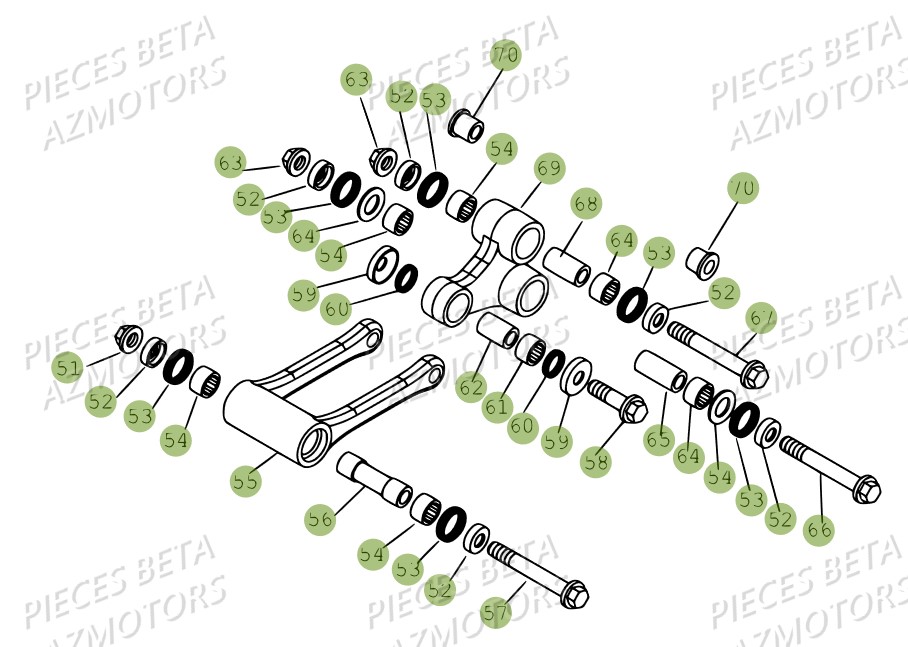 Biellette Amortisseur BETA Pièces BETA RR 4T 450 - 2007