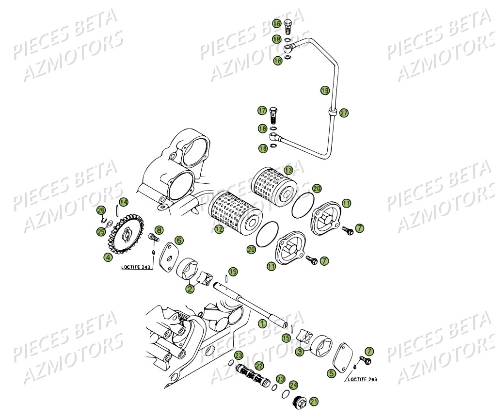 Circuit De Lubrification BETA Pièces BETA RR 4T 450 - 2007