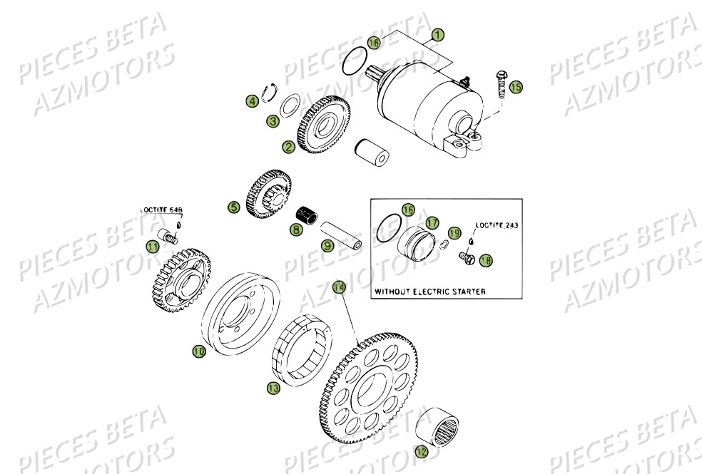 Demarrage Electrique BETA Pièces BETA RR 4T 450 - 2007