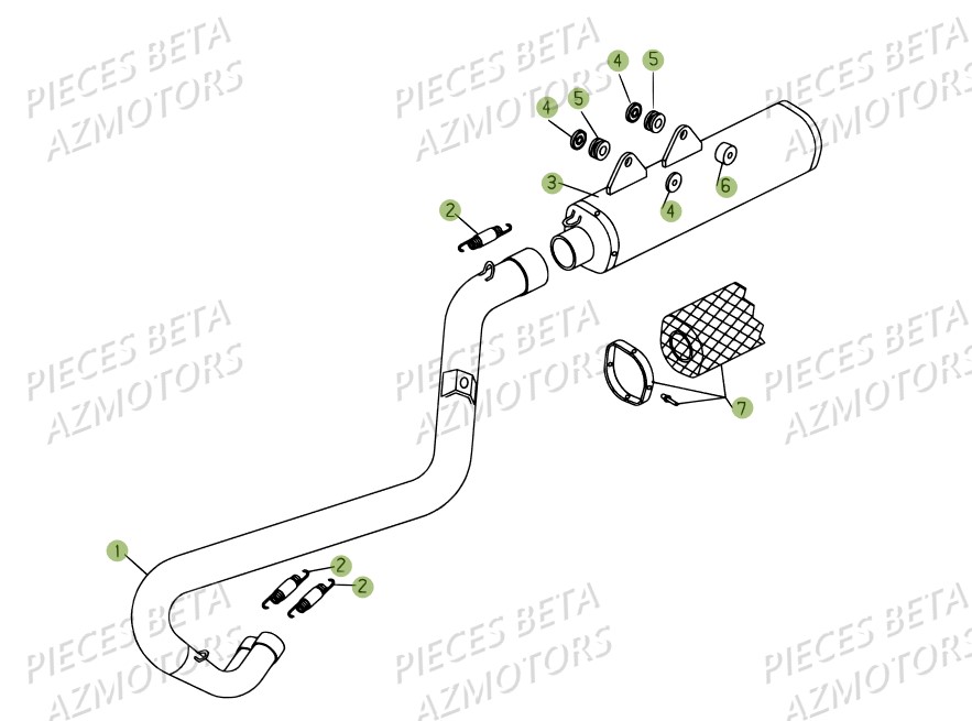 Echappement BETA Pièces BETA RR 4T 450 - 2007