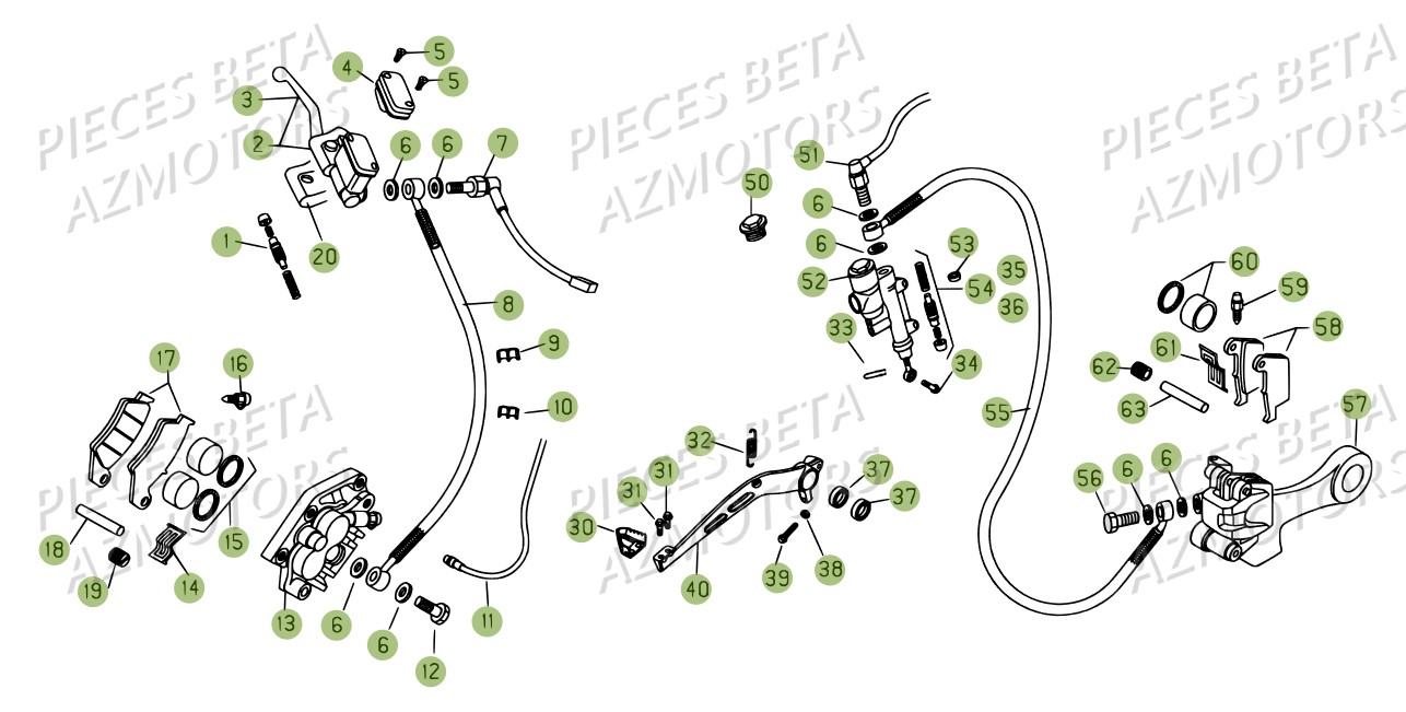 Freins BETA Pièces BETA RR 4T 450 - 2007