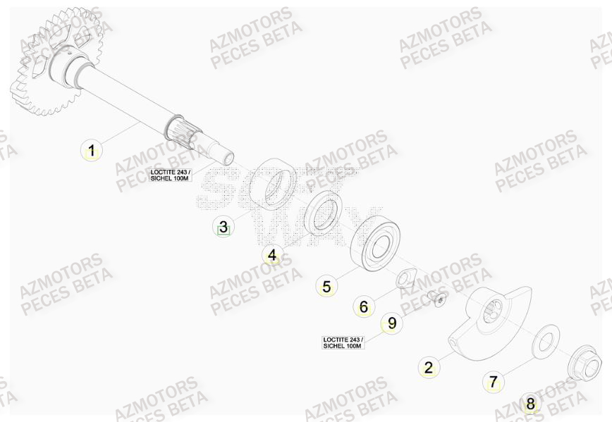 ARBRE EQUILIBRAGE BETA 450 RR FACTORY 12