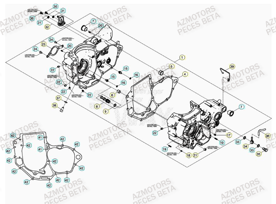 Carter Moteur BETA Pièces BETA RR FACTORY 450cc 4T - [2012]