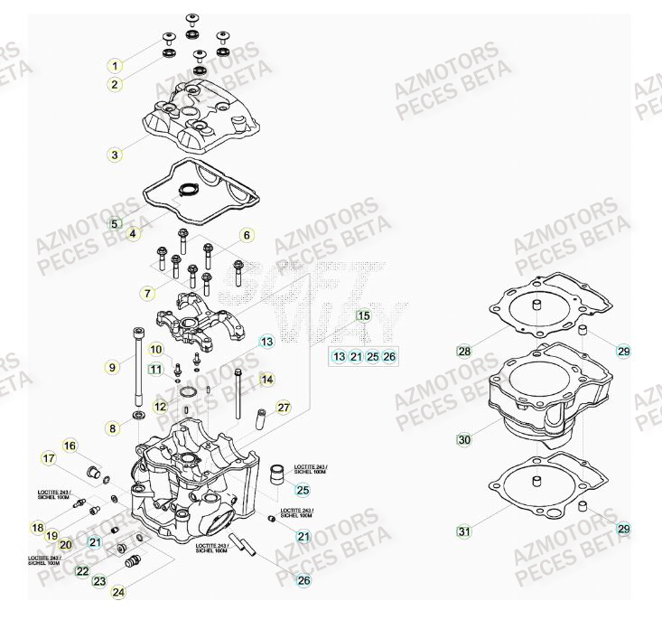 BOUCHON ARBRE COUVERCLE D EMBRAYAGE BETA pour CYLINDRE de 450-RR-FACTORY-12