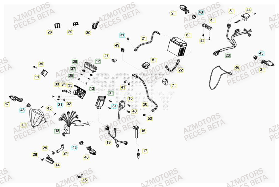 EQUIPEMENT_ELECTRIQUE BETA Pièces BETA RR FACTORY 450cc 4T - [2012]