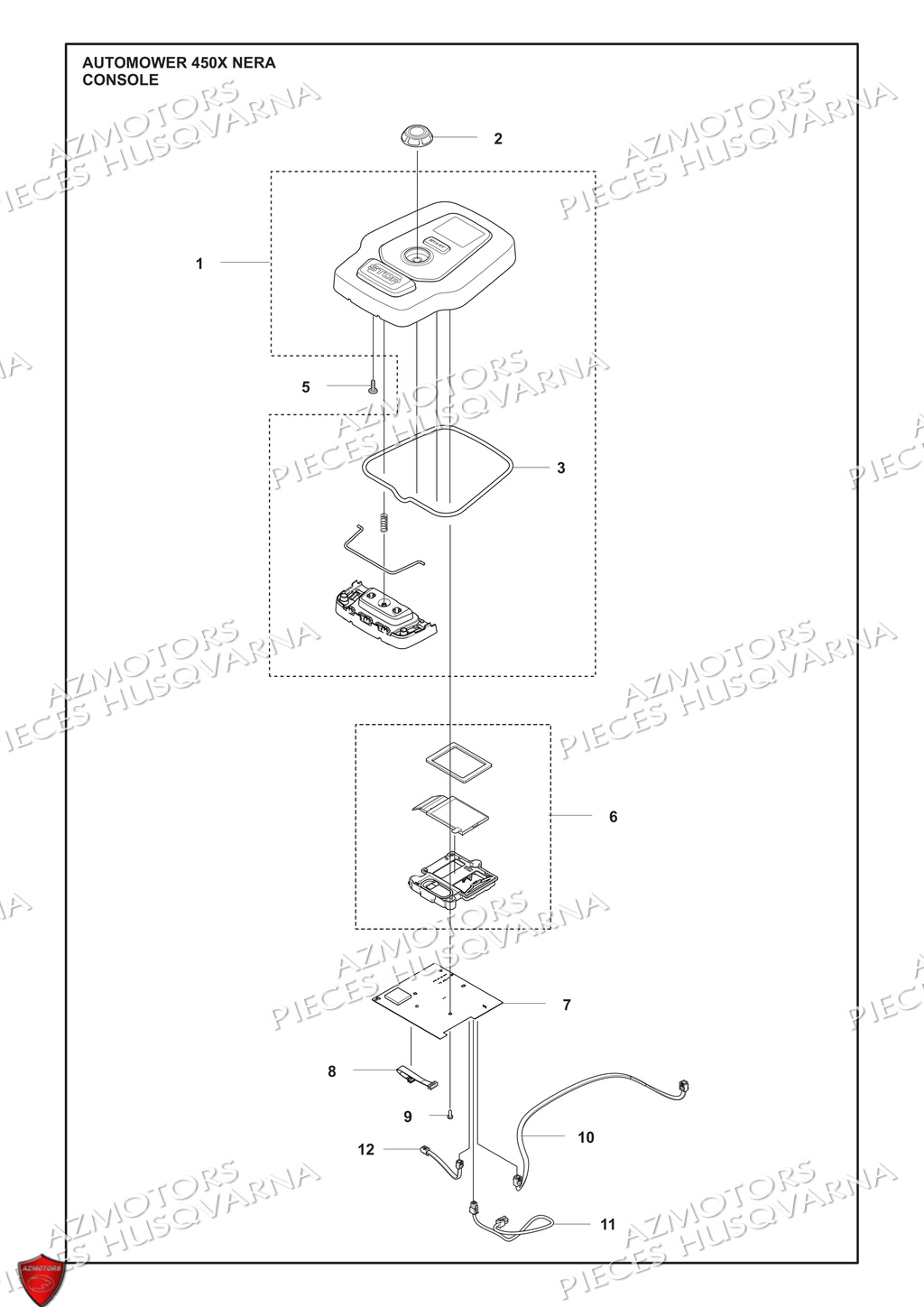Console HUSQVARNA PIECES 450X NERA NERA ROBOT TONDEUSE HUSQVARNA
