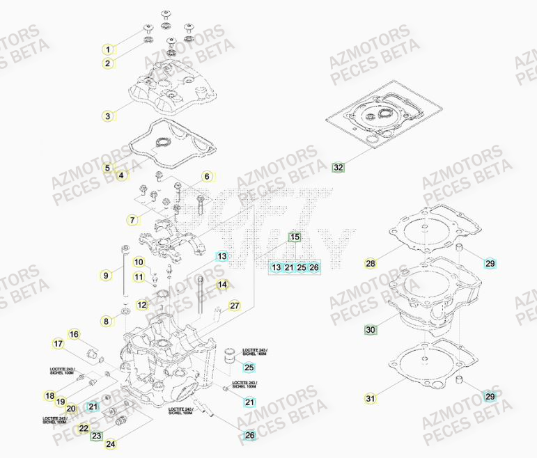 BOUCHON ARBRE COUVERCLE D EMBRAYAGE BETA pour CYLINDRE de 480 RR RACING 15