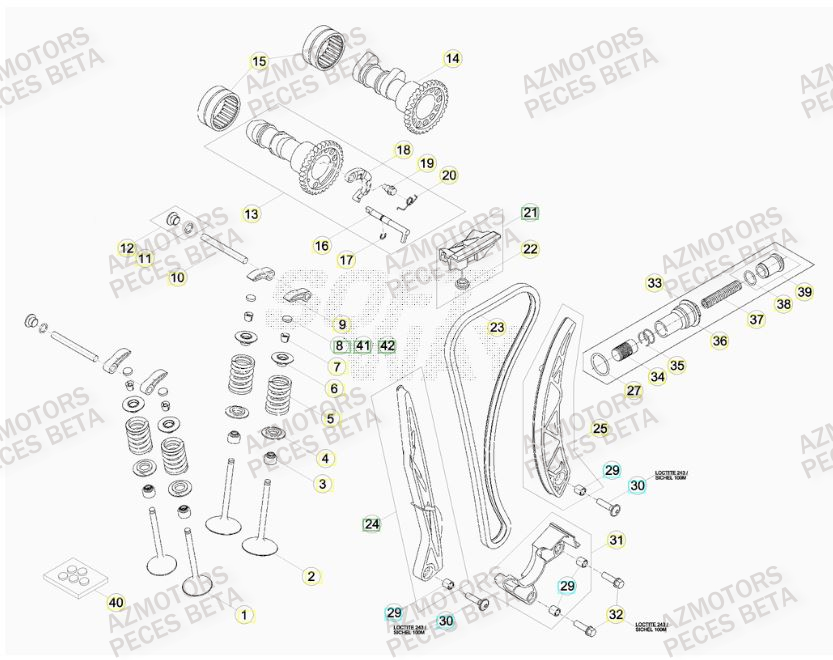 Distribution BETA Pièces BETA RR 4T RACING 480 -(2015)

