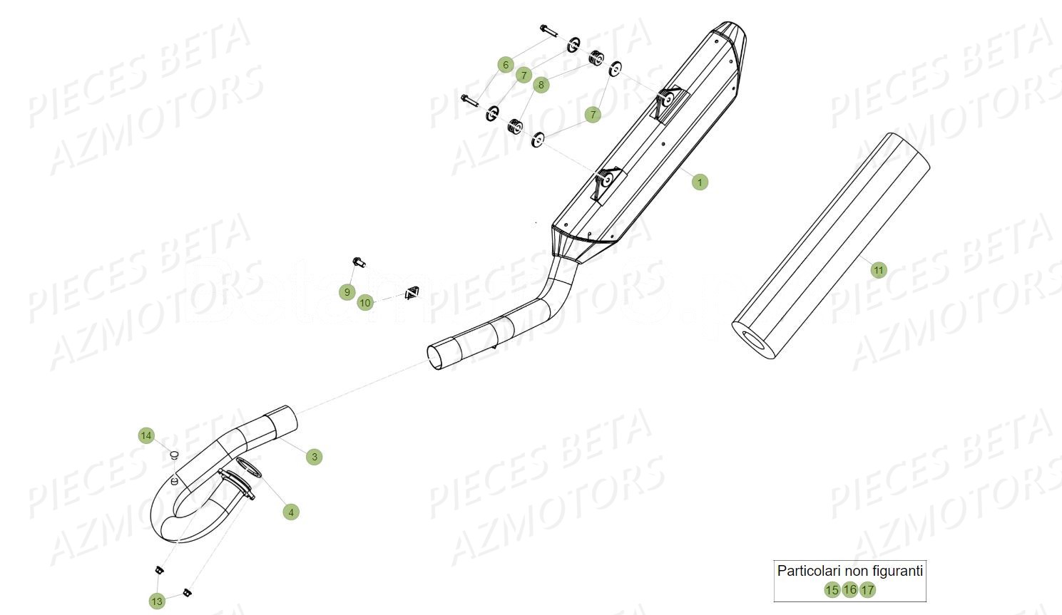 Echappement BETA Pièces BETA RR 4T 480 RACING - (2017)

