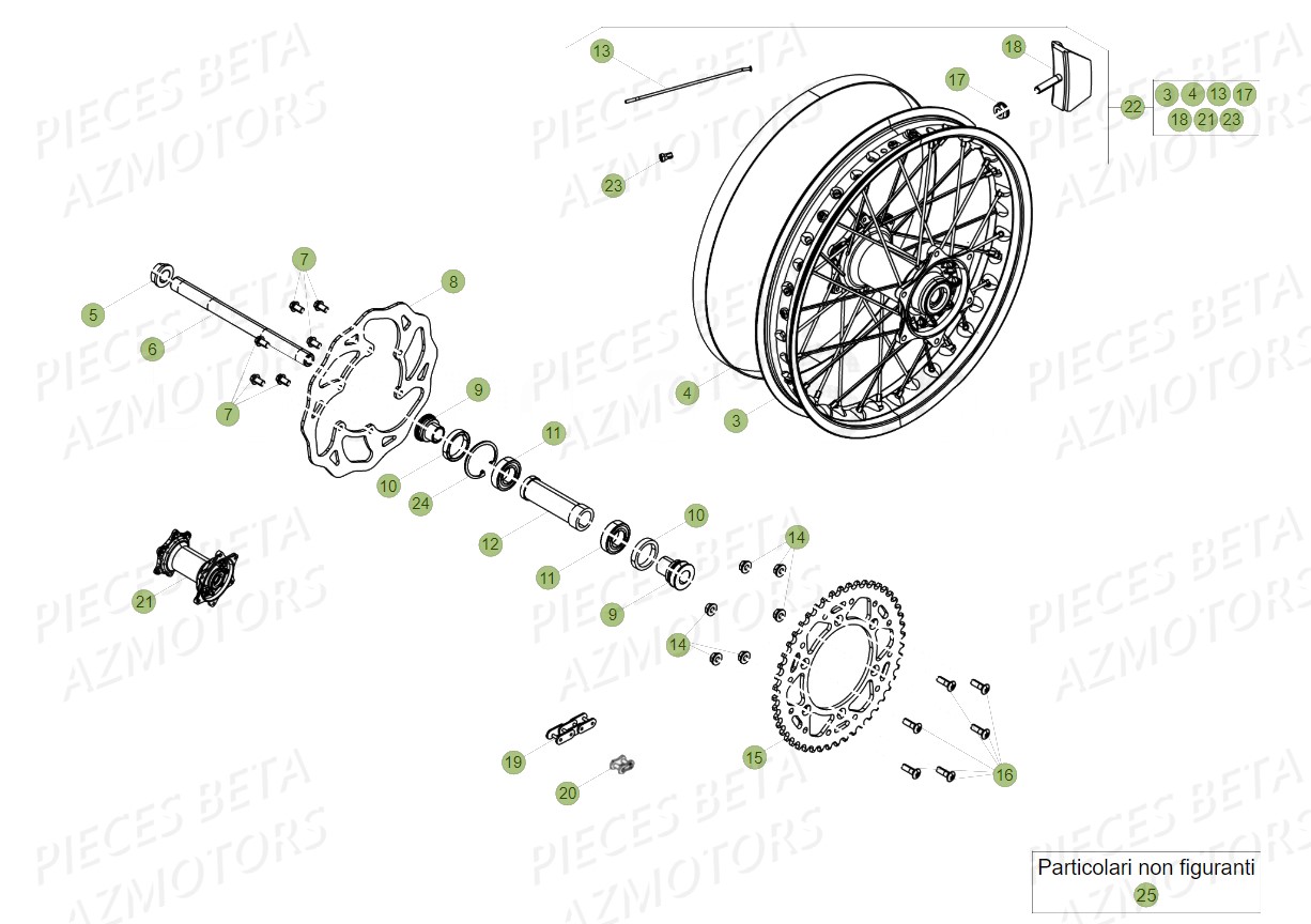 COURONNE Z.48 BETA pour ROUE ARRIERE de 480 RR RACING 17