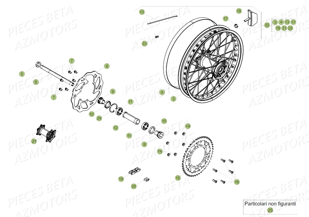 Roue Arriere BETA Pièces BETA RR 4T 480 RACING - (2017)

