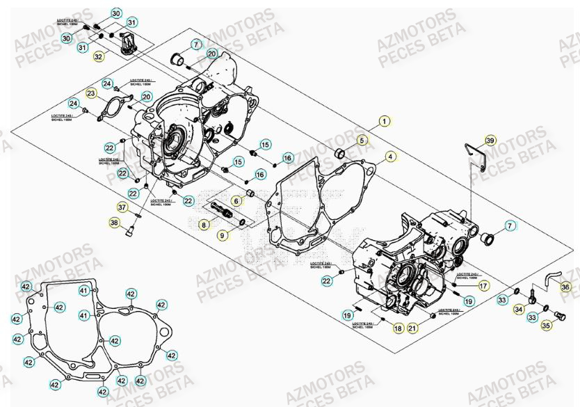 CARTER_MOTEUR BETA Pièces BETA RR FACTORY 498cc 4T - [2012]