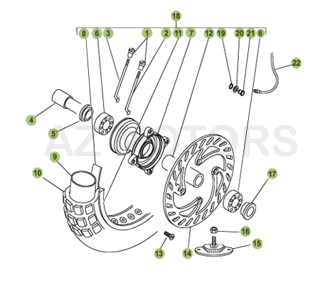 ROUE AVANT BETA 50 RR 05 06