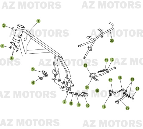 ACCESSOIRES-DU-CHASSIS BETA Pièces BETA Enduro 50 RR 2007 2005