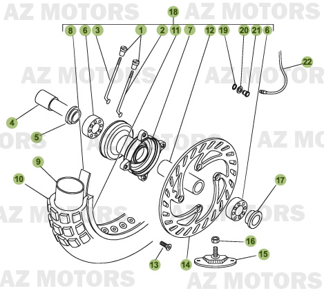 ROUE-AVANT-1 pour 50-RR-07