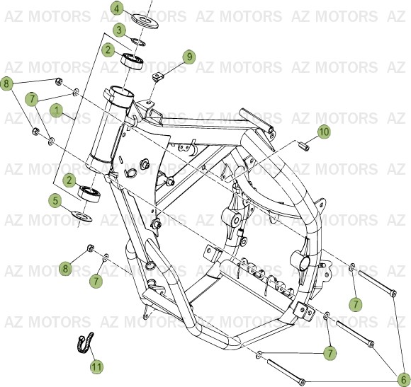 CHASSIS BETA Pièces RR Enduro 50 RR 2012