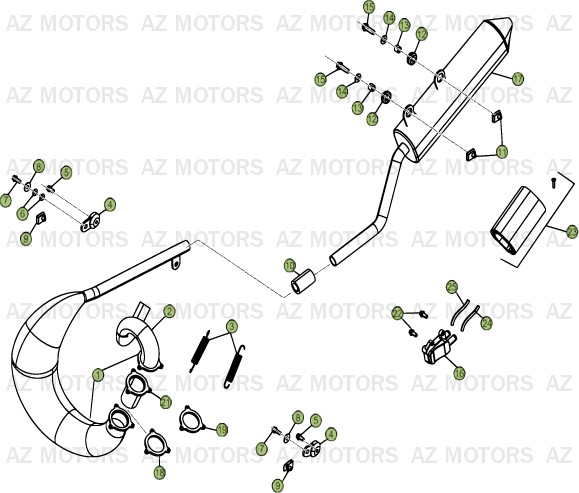 ECHAPPEMENT BETA Pièces RR Enduro 50 RR 2012