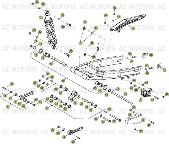 FOURCHE_ARRIERE_SUSPENSION_AR BETA Pièces RR Enduro 50 RR 2012