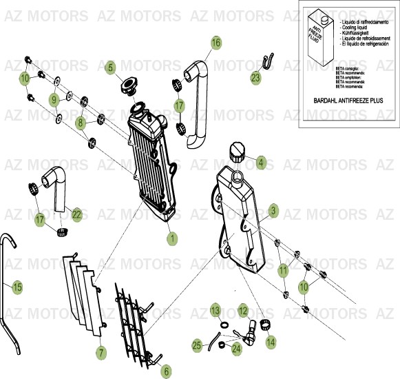 INSTALLATION_DE_REFROIDISSEMENT BETA Pièces RR Enduro 50 RR 2012