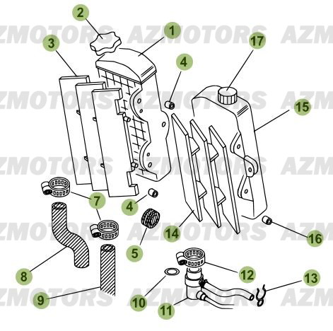 RADIATEUR pour 50-RR-2010-11