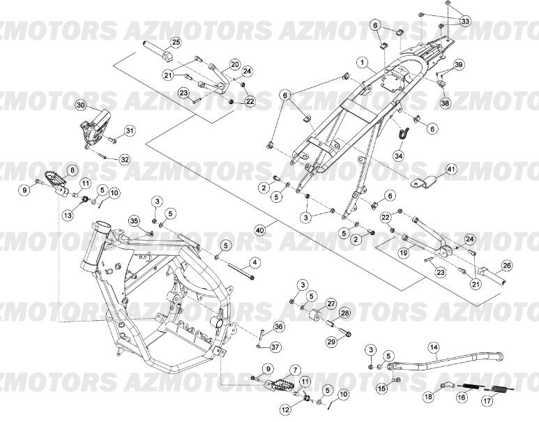 ACCESSOIRES DU CHASSIS BETA Pièces RR Enduro 50 RR FACTORY 2012