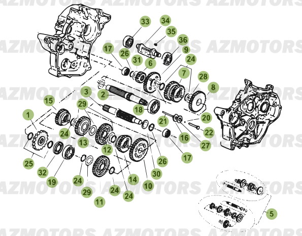 Boite A Vitesses Du N Serie 100343 A 199999 BETA Pièces Beta 50 RR FACTORY - 2013-2012
