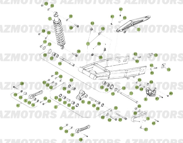 SUSPENSION ARRIERE BETA Pièces RR Enduro 50 RR FACTORY 2012