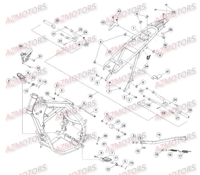 Accessoires Du Chassis BETA Pièces Beta 50 RR FACTORY - 2015-2014