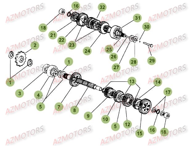 Boite A Vitesses Du No Serie 100001 A 100342 BETA Pièces Beta 50 RR FACTORY - 2015-2014
