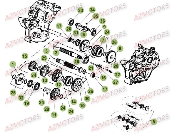 Boite A Vitesses Du No Serie 100343 A 199999 BETA Pièces Beta 50 RR FACTORY - 2015-2014