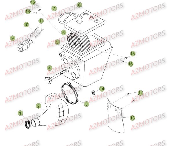 Boitier Du Filtre BETA Pièces Beta 50 RR FACTORY - 2015-2014