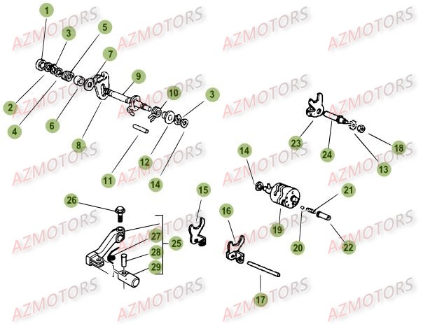Commande Boite A Vitesses BETA Pièces Beta 50 RR FACTORY - 2015-2014