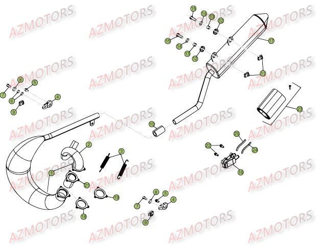 ECHAPPEMENT BETA Pièces RR Enduro 50 RR FACTORY - [2015 - 2014]