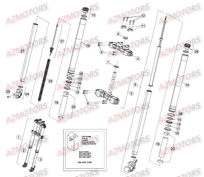 FOURCHE_DU_No_SERIE_100513_A_199999 BETA Pièces RR Enduro 50 RR FACTORY - [2015 - 2014]