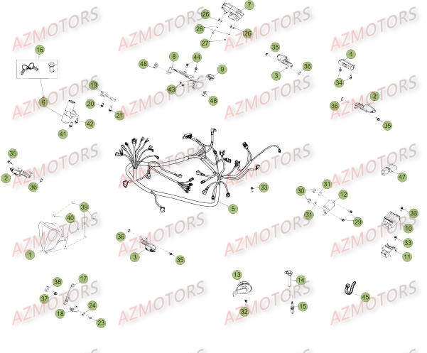 Installation Electrique Du No Serie 100001 A 100343 BETA Pièces Beta 50 RR FACTORY - 2015-2014