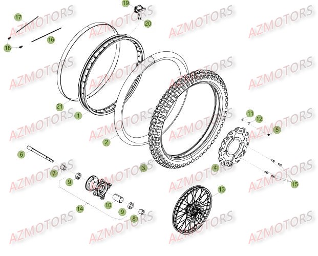 ROUE_AVANT_DU_No_SERIE_100001_A_100343 BETA Pièces RR Enduro 50 RR FACTORY - [2015 - 2014]