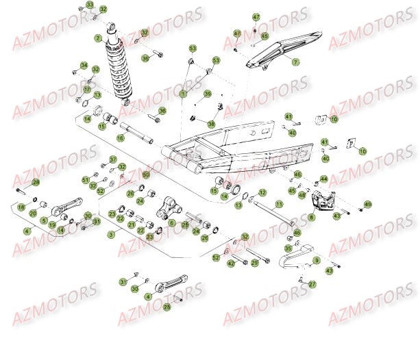 Suspension Arriere BETA Pièces Beta 50 RR FACTORY - 2015-2014