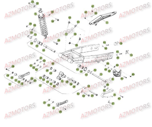 SUSPENSION_ARRIERE BETA Pièces RR Enduro 50 RR FACTORY - [2015 - 2014]