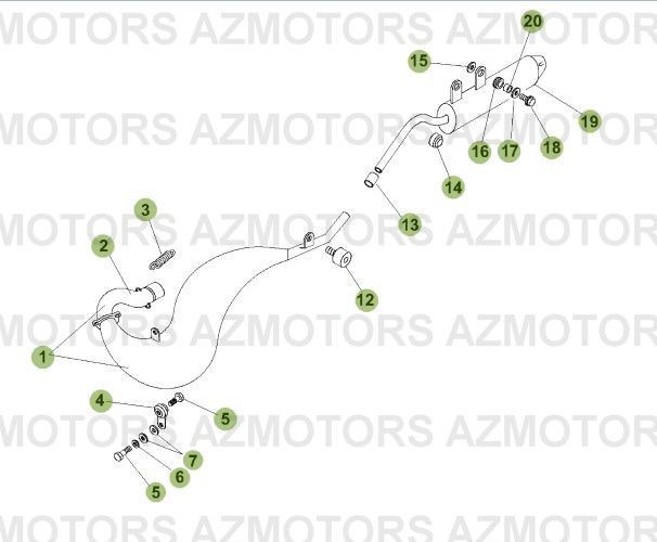 Echappement BETA Pièces Beta 50 RR RACING - 2007-2005