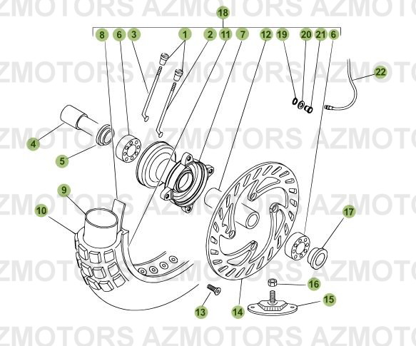 ROUE AVANT pour 50-RRRAC-07