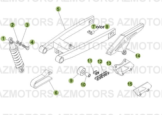 Suspension Arriere 2 BETA Pièces Beta 50 RR RACING - 2007-2005